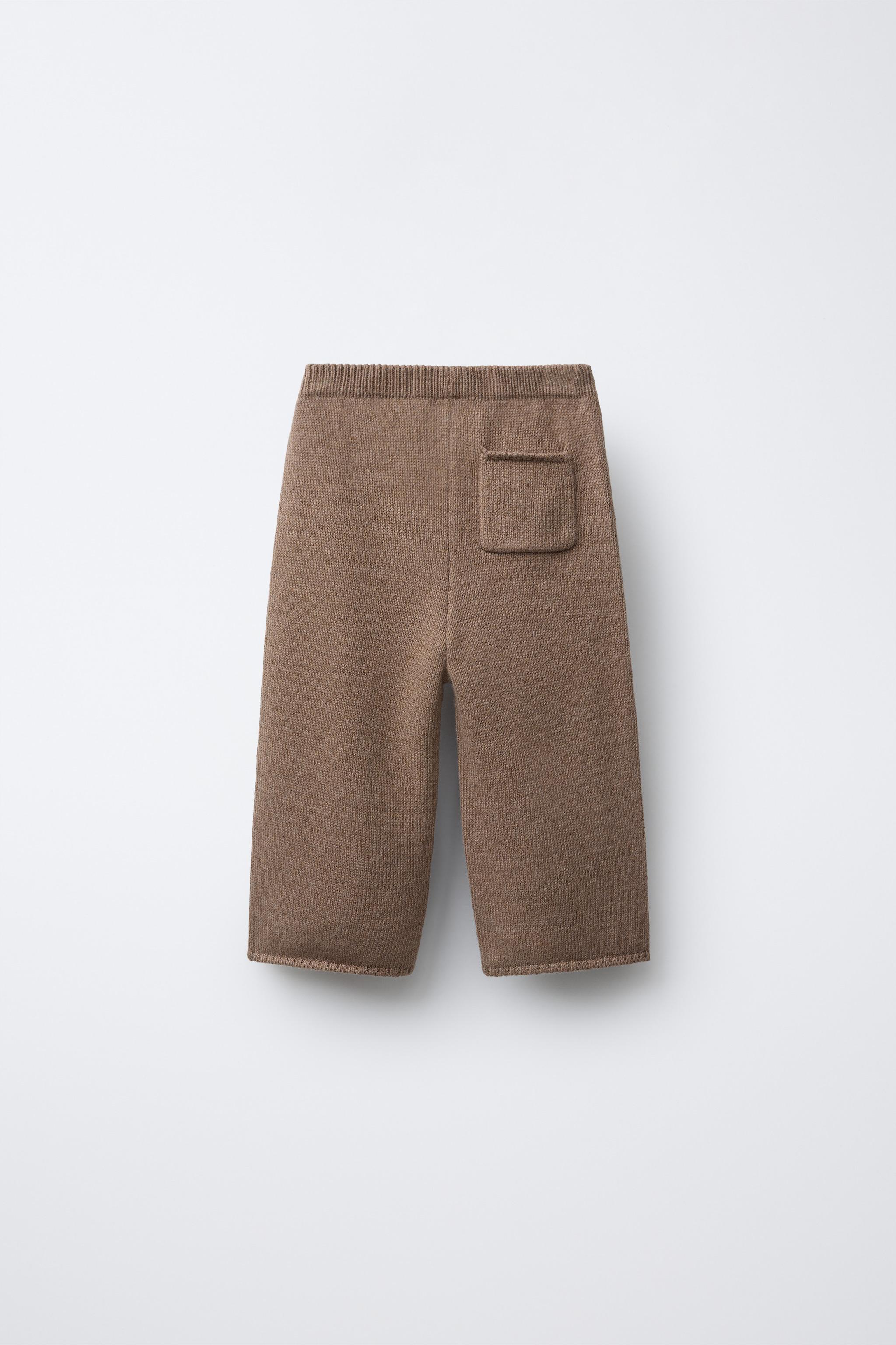 WOOL BLEND CULOTTE KNIT PANTS